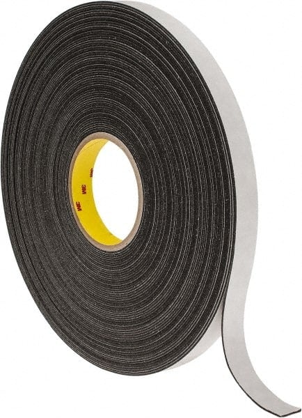 Black Double-Sided Polyethylene Foam Tape: 3/4