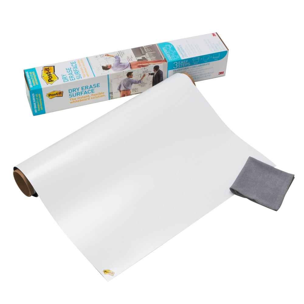 Post it Non-Magnetic Dry-Erase Whiteboard Surface, 24in x 36in, White (Min Order Qty 2) MPN:DEF3X2