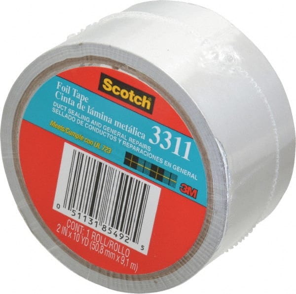 Silver Aluminum Foil Tape: 10 yd Long, 2