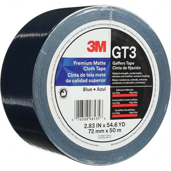 Gaffers Tape: 72 mm Wide, 50 m Long, Blue MPN:7010375523