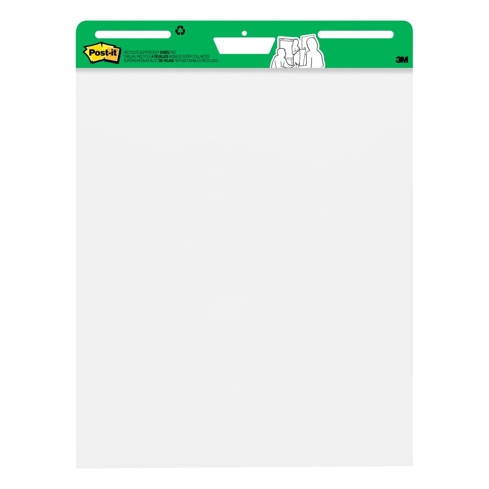 Post-it Super Sticky Easel Pads, 25in x 30in, 30% Recycled, White, Pack Of 6 Pads MPN:559RP-VAD6