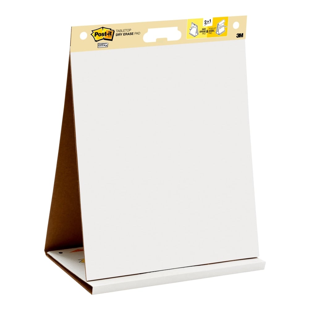 Post-it Notes Super Sticky Dry-Erase Tabletop Easel Pad, 20in x 23in, Pad Of 20 Sheets (Min Order Qty 3) MPN:563 DE