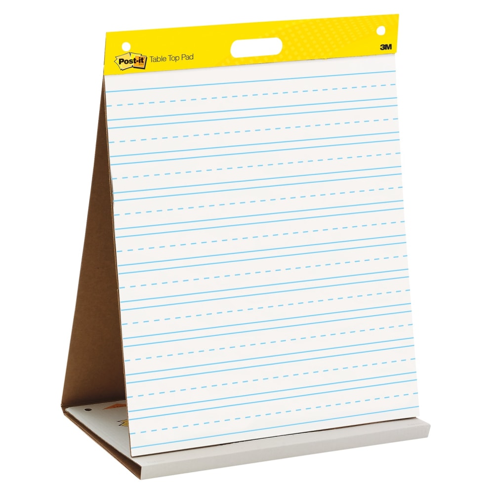 Post-it Super Sticky Tabletop Easel Pad, Primary Ruled, 20in x 23in, White, Pad Of 20 Sheets (Min Order Qty 3) MPN:563PRL