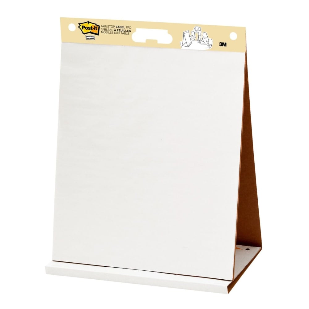 Post-it Super Sticky Tabletop Easel Pad, 20in x 23in, 1 Pad, 20 Sheets/Pad, Back to School for Classrooms, White (Min Order Qty 3) MPN:563R