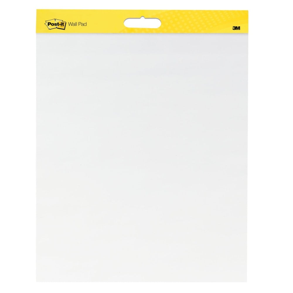 Post-it Super StickyWall Pad, 20in x 23in, White, Single Pad Of 20 Sheets, Command Strips Included (Min Order Qty 3) MPN:566SS