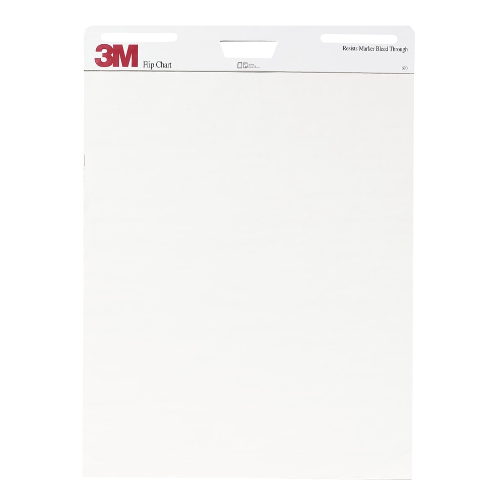 3M Flip Chart, 25in x 30in, Pad Of 40 Sheets (Min Order Qty 3) MPN:570EA