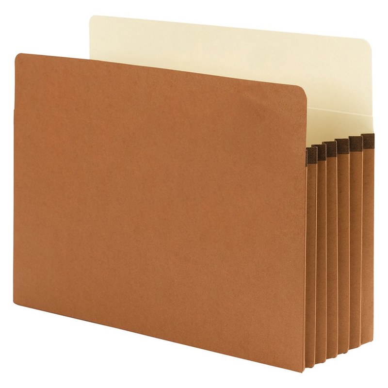 Smead SuperTab File Pockets, Straight Cut, Letter Size, 30% Recycled, Redrope, Box Of 10 (Min Order Qty 3) MPN:73240