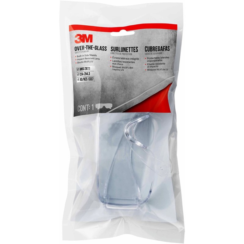 3M Over-the-Glass Eyewear Anti-Scratch, 47110H1-DC, Clear, Clear Lens (Min Order Qty 12) MPN:47110H1-DC