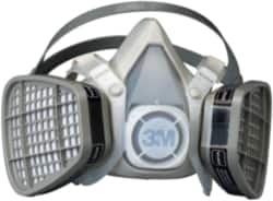Half Facepiece Respirator with Cartridge: Large, Thermoplastic Elastomer, Permanently Attached MPN:7000051848