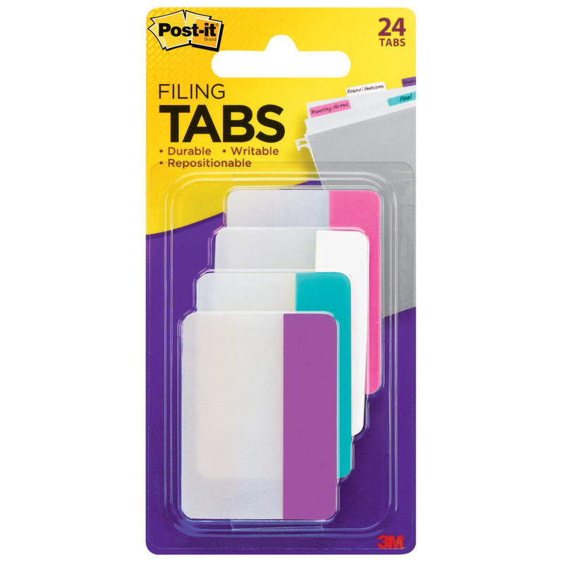 Post-it Filing Tabs, 2 in. x 1.5 in., Pack of 24 Tabs (Min Order Qty 21) MPN:686-PWAV