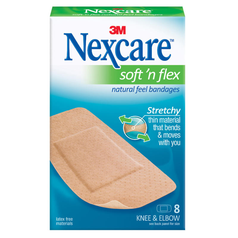 3M Nexcare Comfort Knee/Elbow Bandages, 1 7/8in x 4in, Pack Of 8 (Min Order Qty 12) MPN:57108