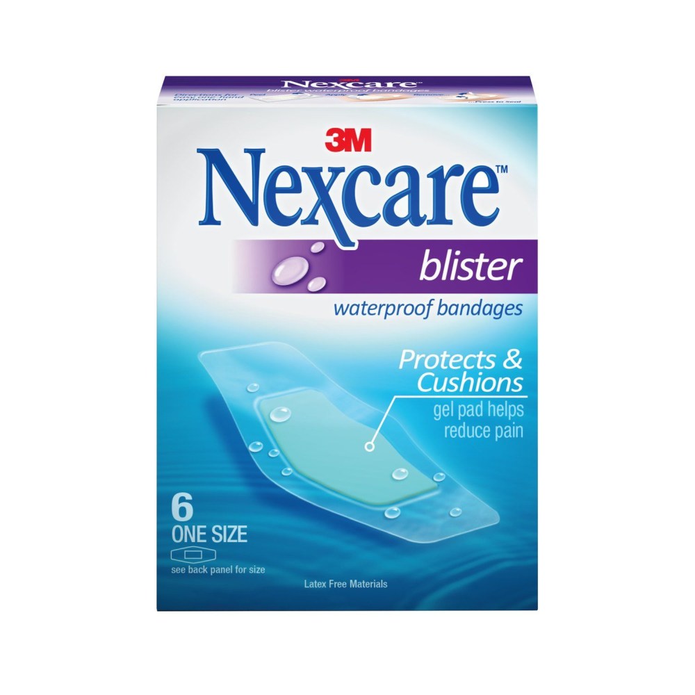 Nexcare Blister Waterproof Bandages, 1 1/16in x 2 1/4, Clear, Box Of 6 (Min Order Qty 11) MPN:BWB06