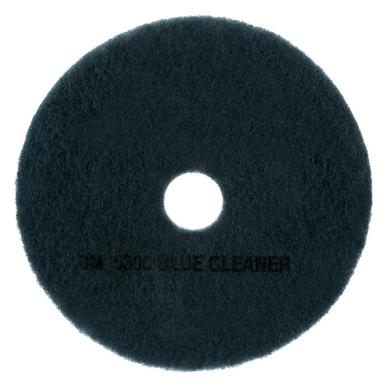 3M 5300 Blue Cleaner Floor Pads, 19in Diameter, Blue, Case Of 5 (Min Order Qty 2) MPN:5300-19