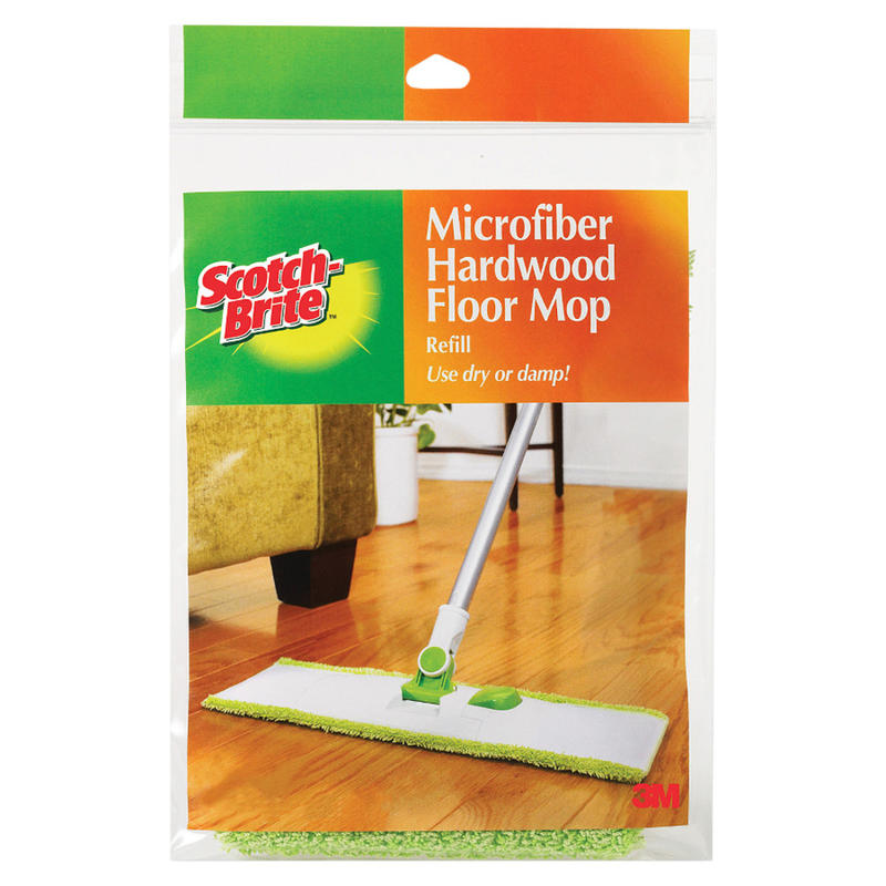 Scotch-Brite Refill Mop Head For Scotch-Brite Hardwood Floor Mops, 17in, White (Min Order Qty 7) MPN:M005R