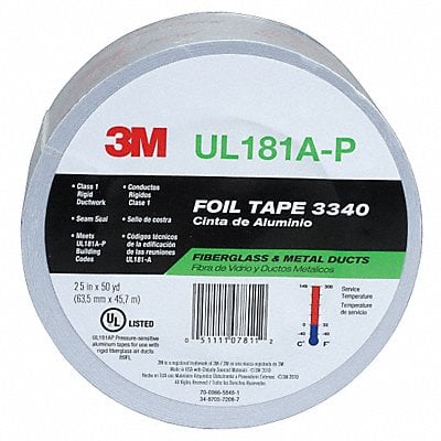 Foil Tape 2 1/2 in x 50 yd Aluminum MPN:3340