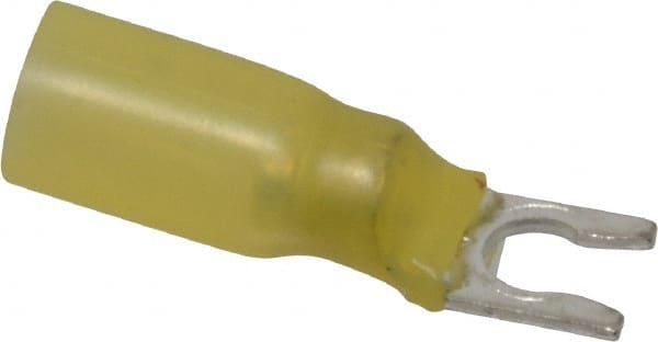 Locking Fork Terminal: Yellow, Partially Insulated, #10 Stud, Crimp MPN:7000133379