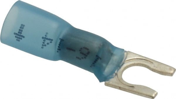 Locking Fork Terminal: Blue, Partially Insulated, #10 Stud, Crimp MPN:7000133387