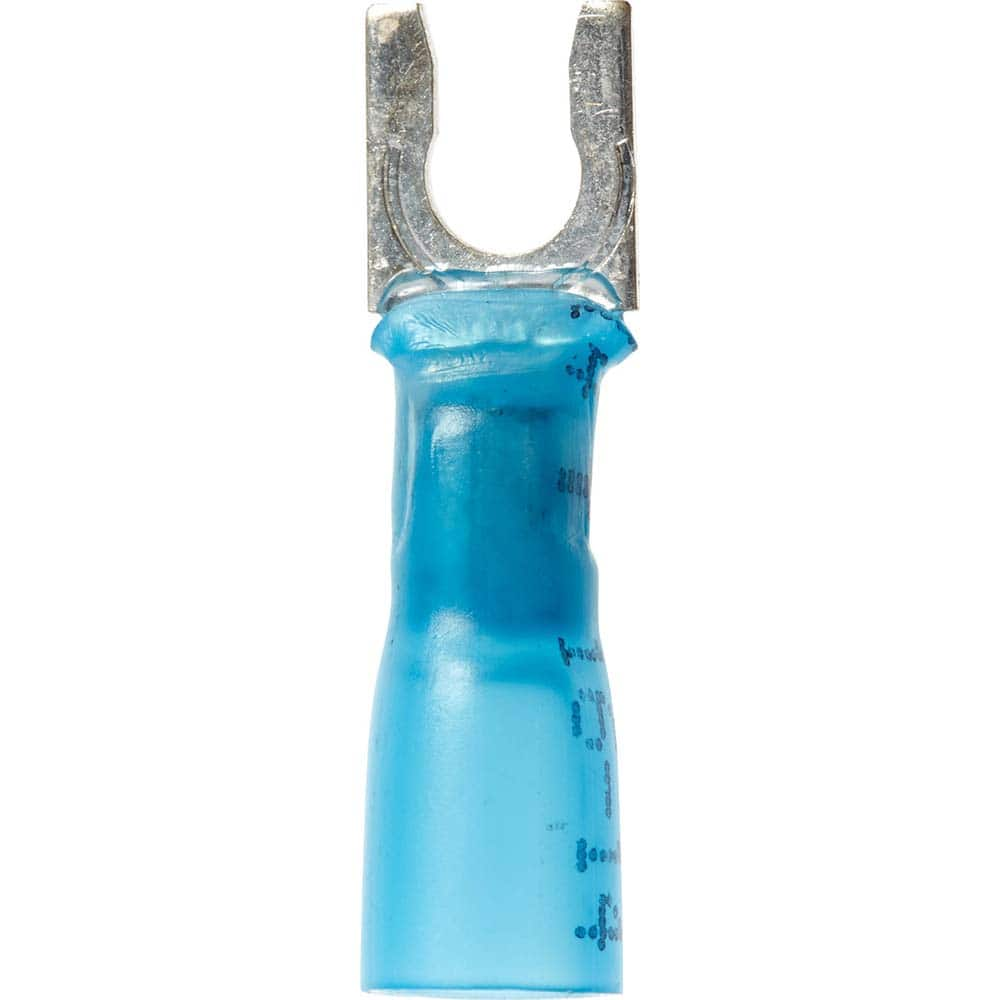 Locking Fork Terminal: Blue, Partially Insulated, #8 Stud, Crimp MPN:7000133432