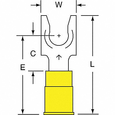 Fork Terminal Copper Yellow PK500 MPN:MNG10-14FLK