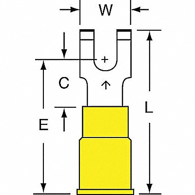 Fork Terminal Tin Copper Yellow PK500 MPN:MNG10-8FFBK