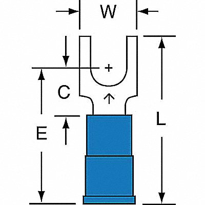 Fork Terminal Tin Copper Blue PK1000 MPN:MNG14-10FBK