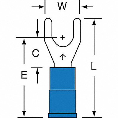 Fork Terminal Tin Copper Blue PK1000 MPN:MNG14-10FK