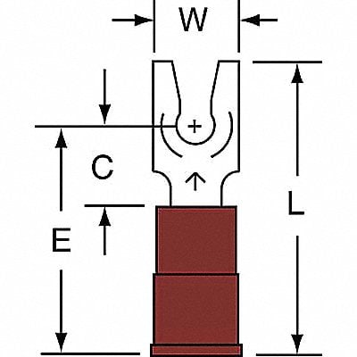 Fork Terminal Copper Red PK1000 MPN:MNG18-4FLK