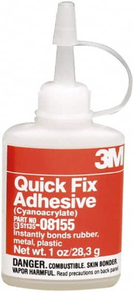 Quick Fix Adhesive Glue: 1 oz Bottle, Clear MPN:7000028588