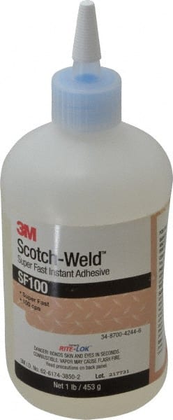 Adhesive Glue: 1 lb Bottle, Clear MPN:7100039208