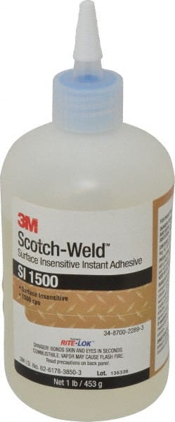 Adhesive Glue: 1 lb Bottle, Clear MPN:7100039243