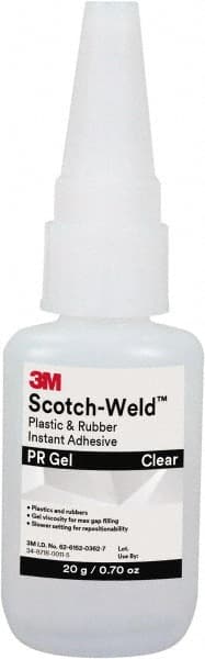 Adhesive Glue: 0.71 oz Tube, Clear MPN:7100039258