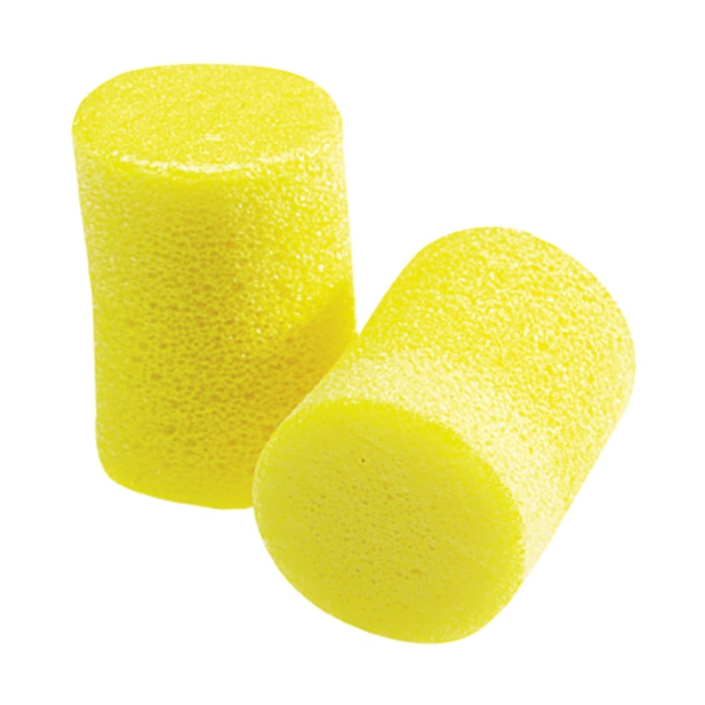 E-A-R Classic Uncorded Earplugs - Moisture Resistant, Non-flammable, Flame Resistant, Noise Reduction - Regular Size - Noise Protection - Foam, Polyvinyl Chloride (PVC) - Yellow - 60 / Box (Min Order Qty 4) MPN:3101060