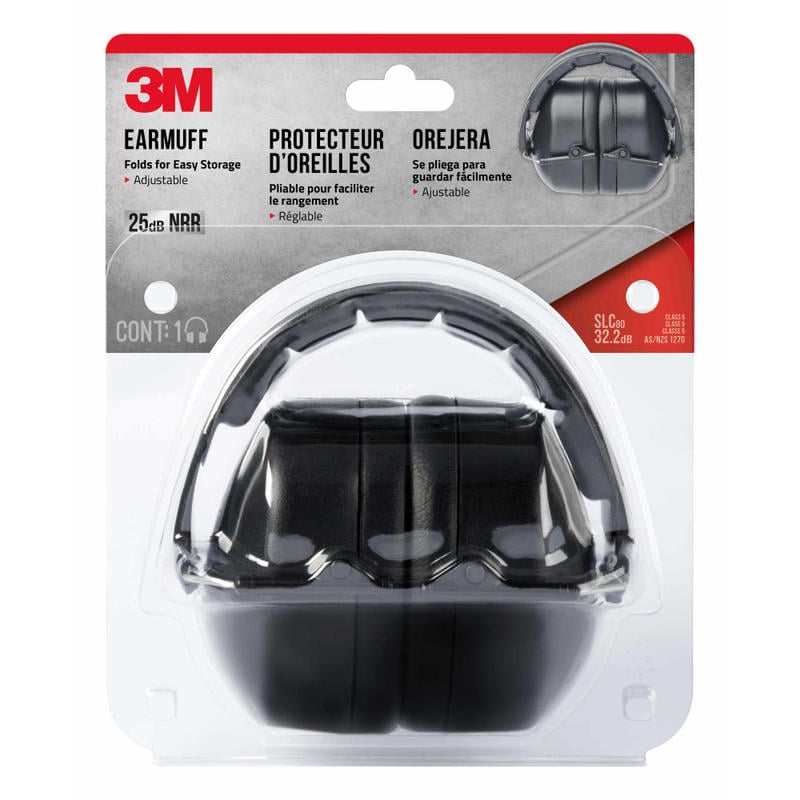 3M Folding Earmuff, 90563H1-DC, Black (Min Order Qty 5) MPN:90563H1-DC