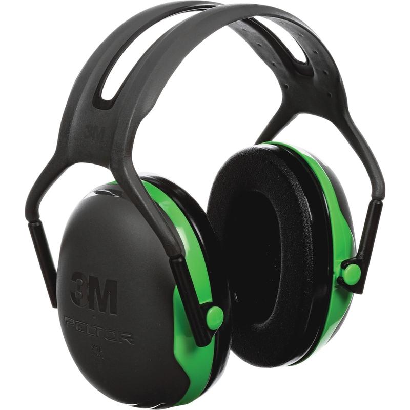 Peltor Over-the-Head Earmuffs, Black/Green (Min Order Qty 3) MPN:X1A