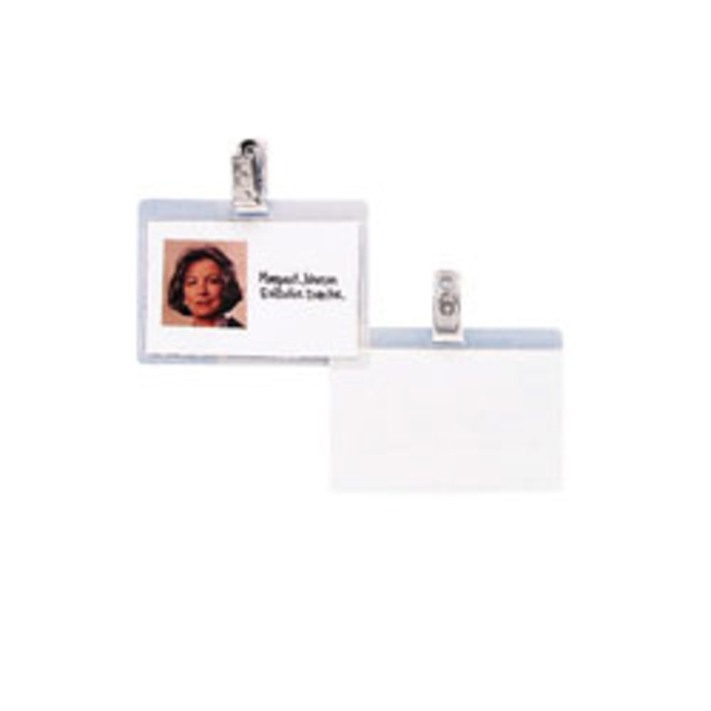 3M Scotch Self-Laminating Pouches, For Clip Style ID Badges, 4 1/16in x 2 5/16in, Box Of 25 (Min Order Qty 2) MPN:LS852G