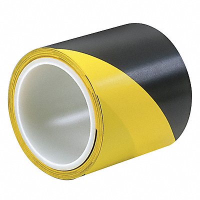 Floor Tape Black/Yellow 2 inx60 ft Roll MPN:766