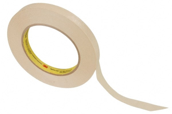 Masking Tape: 12 mm Wide, 60 yd Long, 6.3 mil Thick, Tan MPN:7000048952