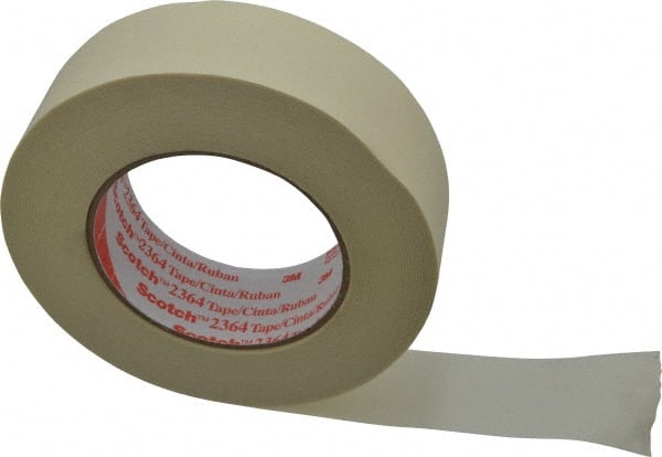 Masking Tape: 38 mm Wide, 60 yd Long, 6.5 mil Thick, Tan MPN:7000088384