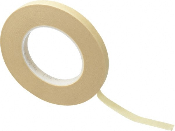 Masking Tape: 12 mm Wide, 60 yd Long, 7.9 mil Thick, Tan MPN:7000123903