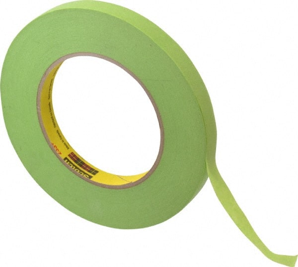 Masking Tape: 12 mm Wide, 60 yd Long, 6.7 mil Thick, Green MPN:7000124894
