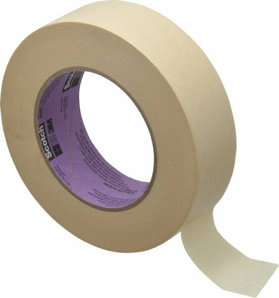 Masking Tape: 38 mm Wide, 60 yd Long, 5.5 mil Thick, Tan MPN:7100009456