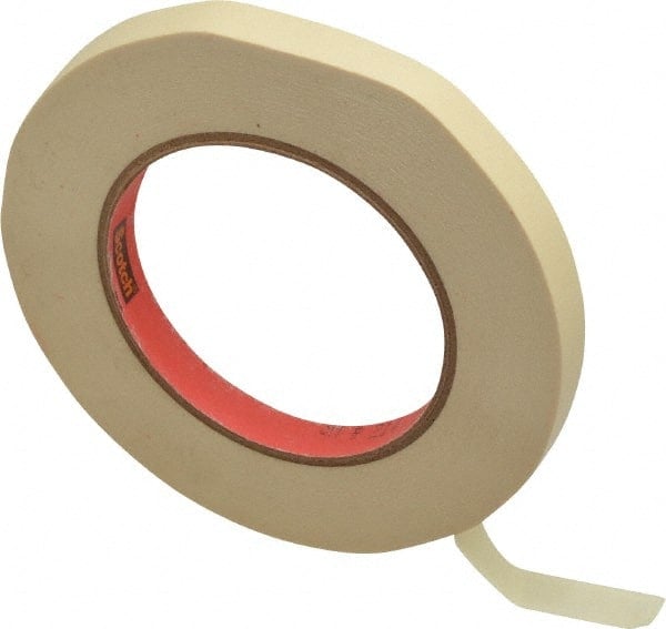 Masking Tape: 12 mm Wide, 60 yd Long, 5.8 mil Thick, Tan MPN:7100056193