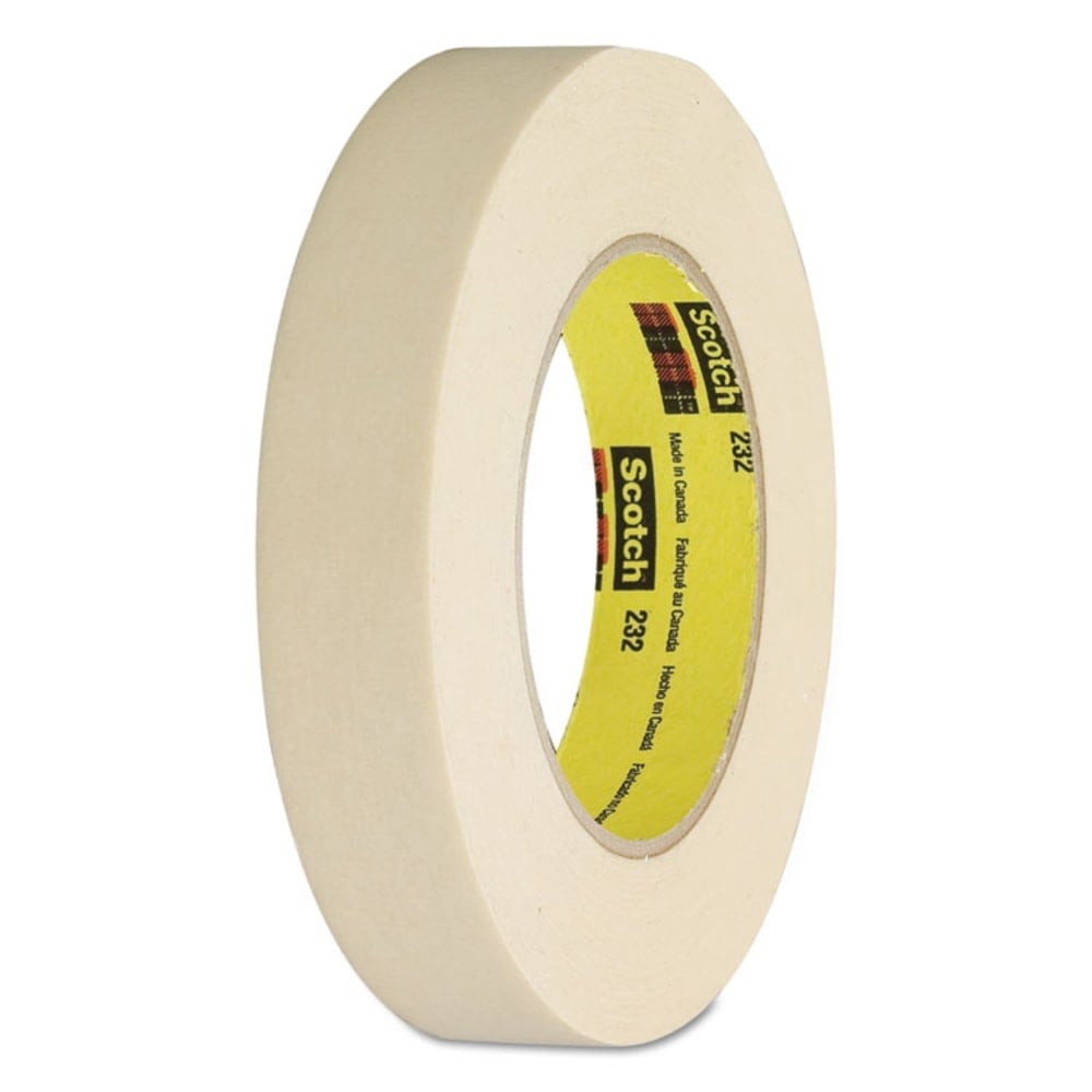 Scotch 232 Masking Tape, 1/2in x 60 Yd. (Min Order Qty 7) MPN:232-1/2X60B