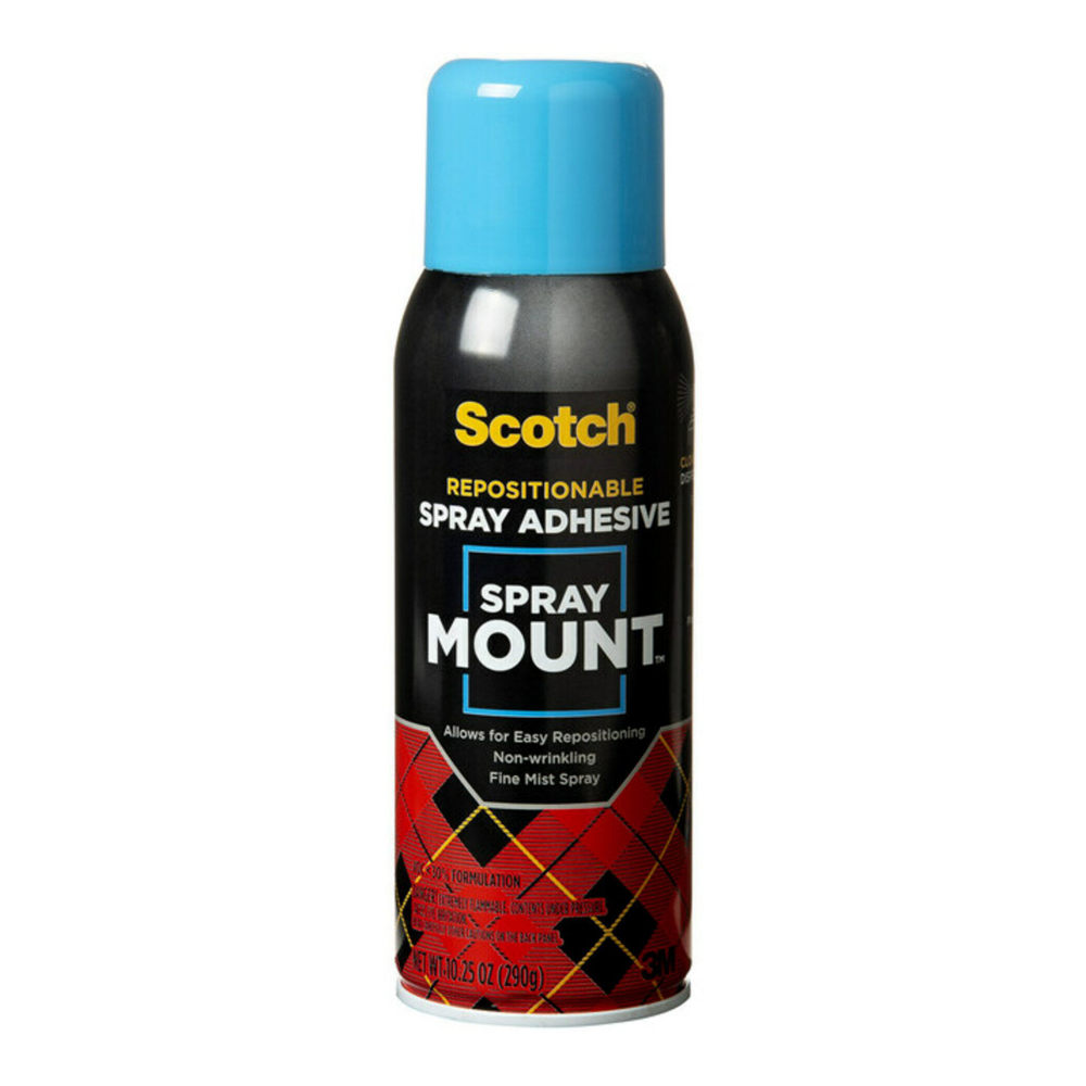 Scotch Spray Mount Spray Adhesive, Clear, 10.25 Oz. (Min Order Qty 4) MPN:6065