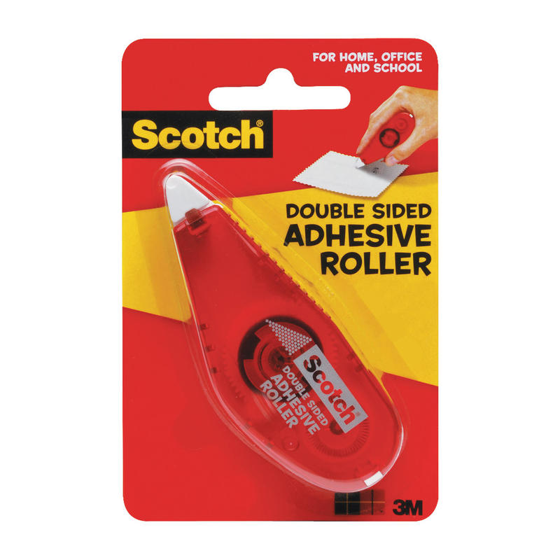 Scotch Double-Sided Adhesive Roller - Dispenser Included - Handheld Dispenser - 1 / Each - Clear (Min Order Qty 29) MPN:6061