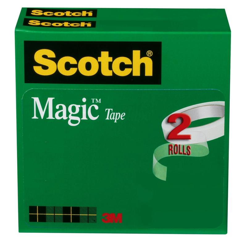 Scotch Magic Tape, Invisible, 2 Tape Rolls, 3/4 in x 2592 in, Home Office Supplies and School Supplies for College and Classrooms (Min Order Qty 5) MPN:810-2P34-72