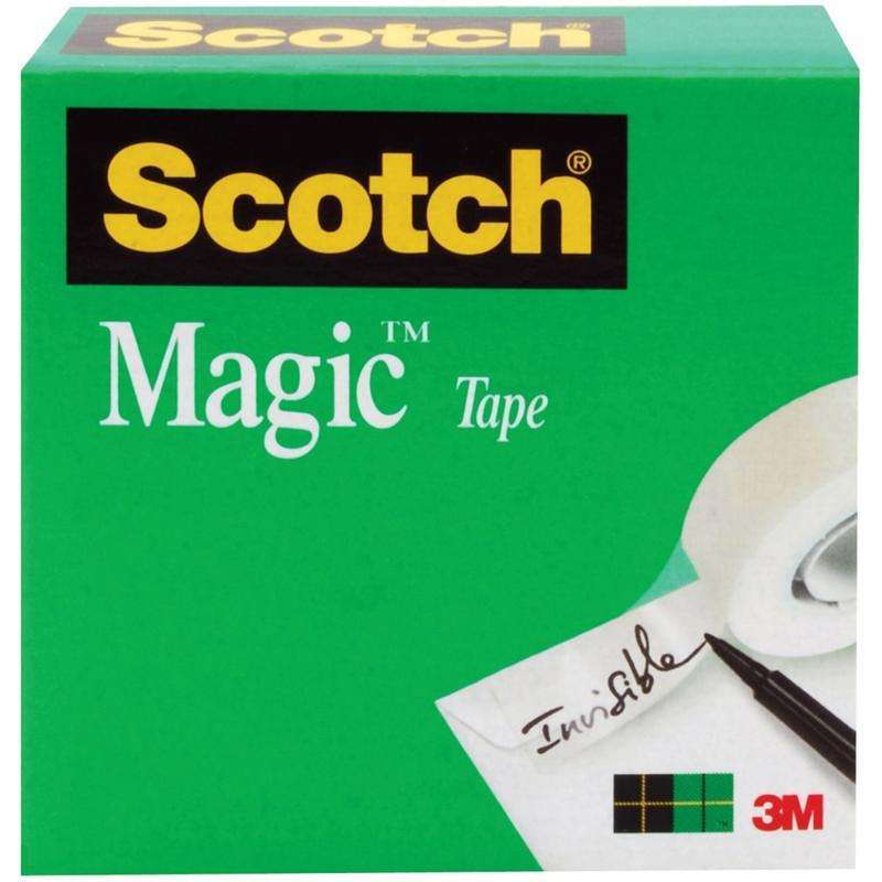 Scotch Magic Tape, 0.5in x 108ft, Clear, Pack Of 12 Rolls (Min Order Qty 3) MPN:810121296PK