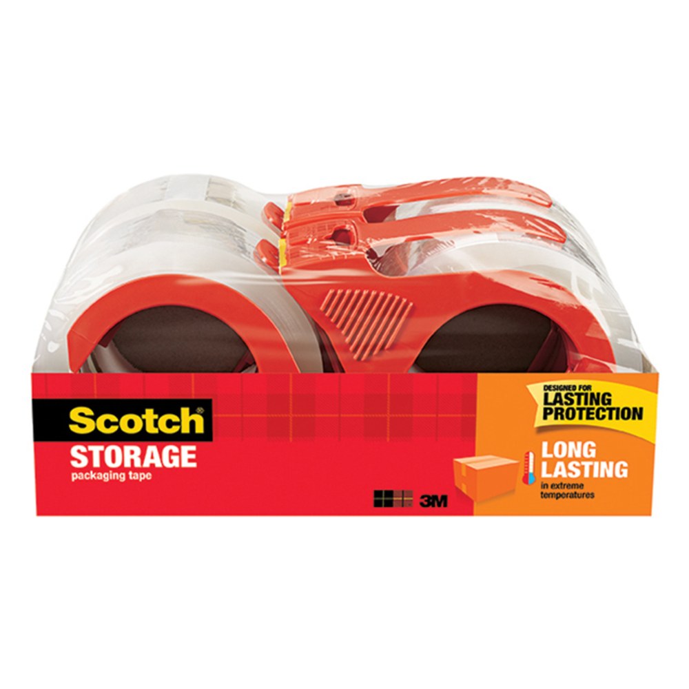 Scotch Long Lasting Storage Packing Tape, With Refillable Dispenser, 3in Core, 1-7/8in x 38.2 Yd., Clear, Pack Of 4 Rolls (Min Order Qty 3) MPN:3650S-4RD