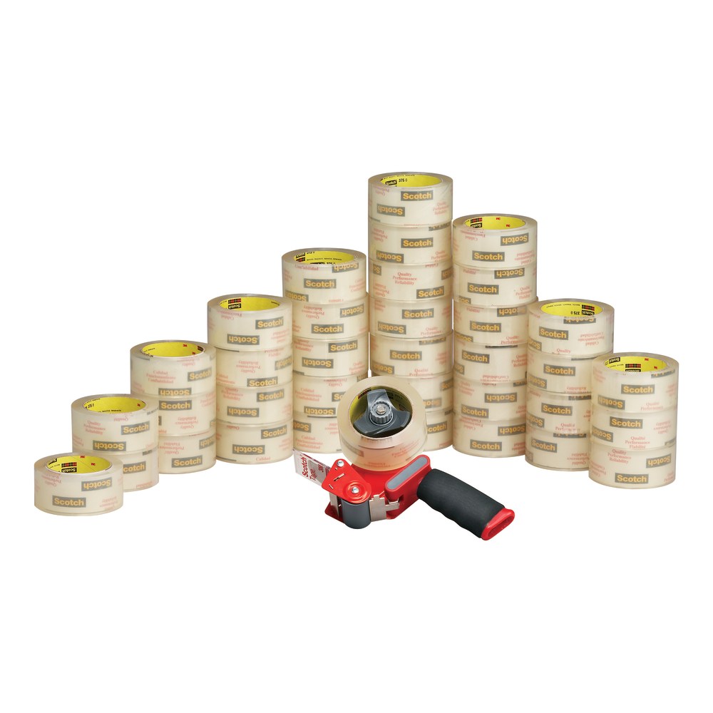 Scotch Commercial Grade Packing Tape With Dispenser, 1-7/8in x 54.6 Yd., Case Of 36 Rolls MPN:3750-CS