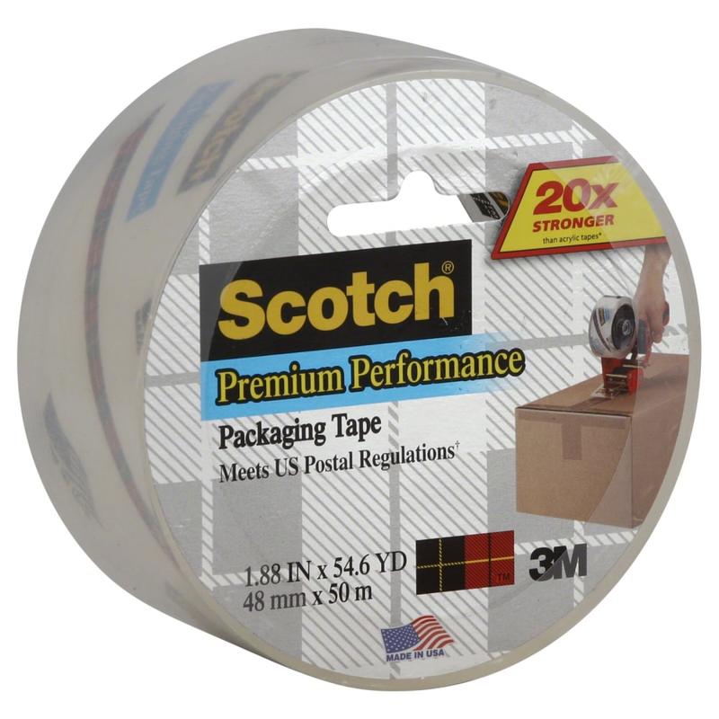 Scotch 3850 Premium Performance Packaging Tape Refill Roll 1.88in x 54.6 Yd., Clear (Min Order Qty 8) MPN:3850